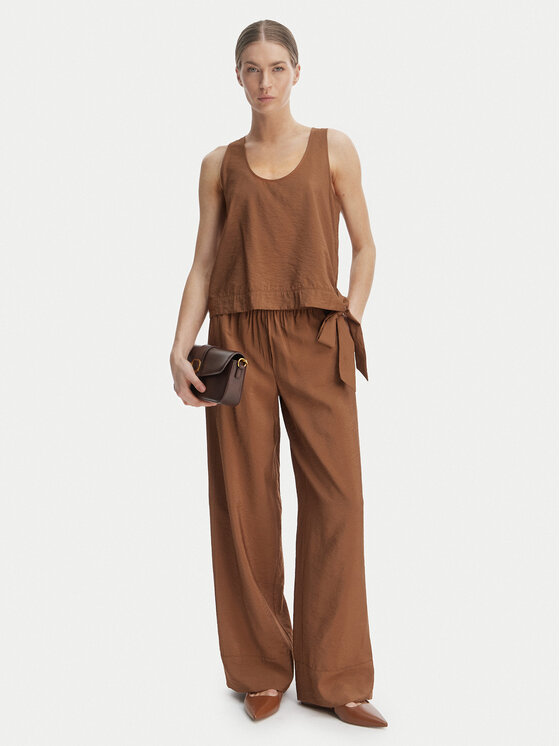 Marella Marella Spodnie materiałowe Eremi 2613131154 Brązowy Regular Fit