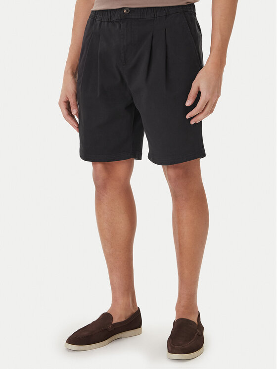 Nautica Nautica Pantalon scurți din material Rava NCC03970 Negru Relaxed Fit
