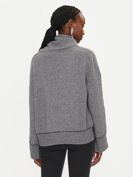 PINKO Pinko Rollkragenpullover Vigne 104056 A1A7 Grau Relaxed Fit