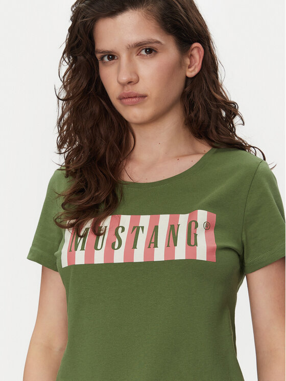 Mustang Mustang T-Shirt Alma 1016138 Grün Regular Fit