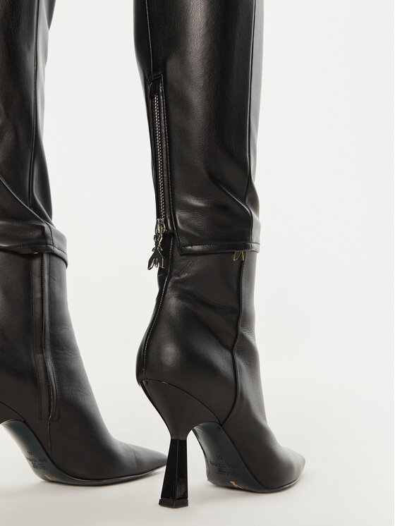 Patrizia Pepe Patrizia Pepe Tehisnahast püksid 8P0624/E005-K103 Must Regular Fit