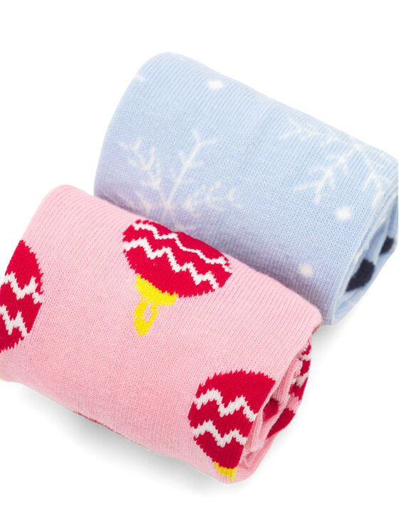 Jenny Fairy Jenny Fairy Lange Socken 4WB-007-AW23 (2-pack) Bunt