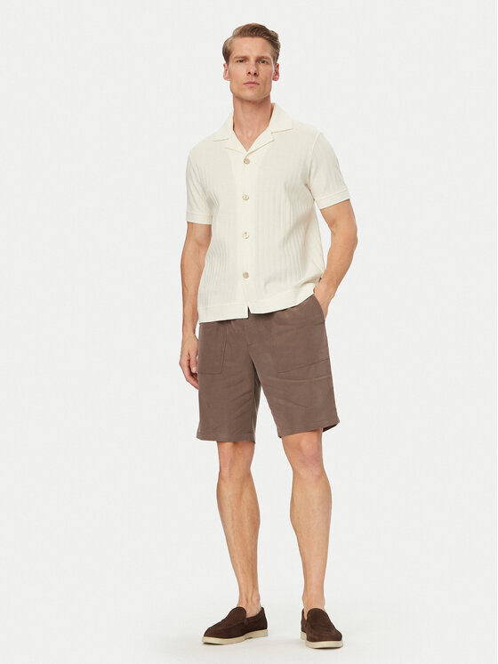 Calvin Klein Calvin Klein Šortky z materiálu LV04LF614G Hnědá Relaxed Fit