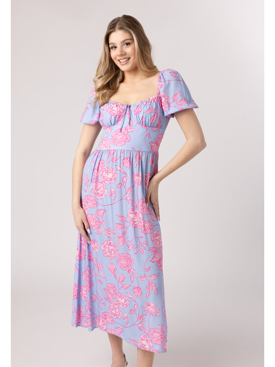 LAURELLA LAURELLA Letné šaty Laurella 4UL093811 Modrá Regular Fit