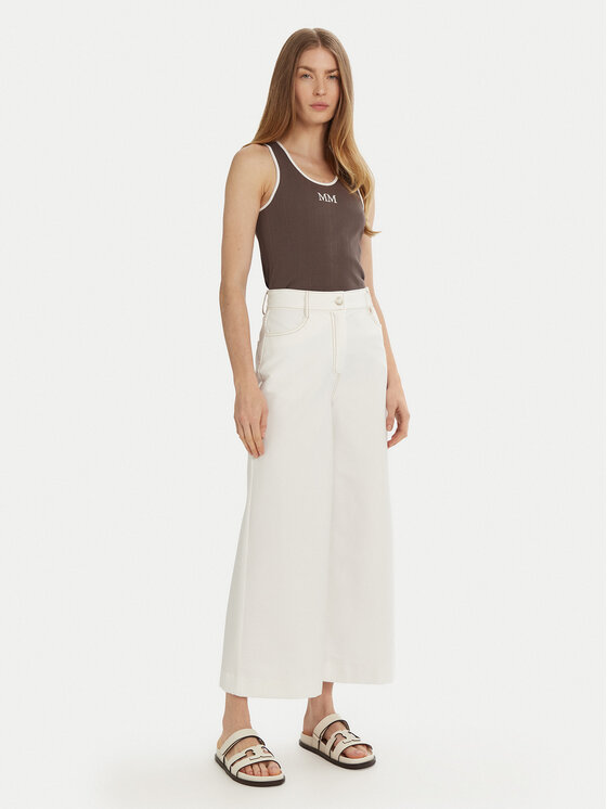 Max Mara Leisure Max Mara Leisure Παντελόνα Fausto 2516781037 Λευκό Regular Fit
