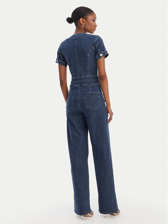 Guess Guess Kombinezonas W6RD94 D0911 Tamsiai mėlyna Wide Leg