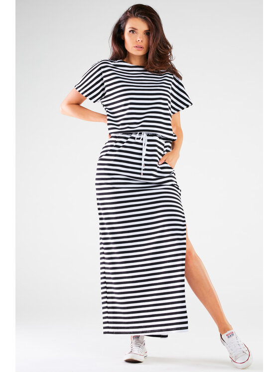 Infinite You Infinite You Sukienka letnia M253 Czarny Basic Fit