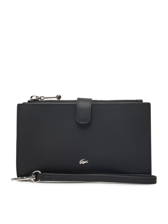 Lacoste Große Damen Geldbörse NF4987DZ Schwarz, Größe 00