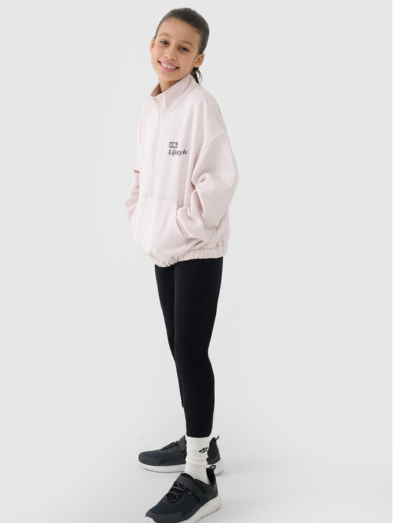 4F 4F Bluza IN MOTION Kremowy Oversize