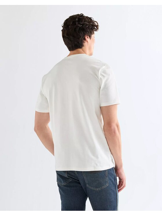 Wrangler Wrangler T-Shirt AMERICANA TEE Biały Regular Fit