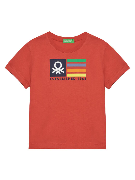 United Colors Of Benetton T-Shirt 3I1XG10HT Czerwony Regular Fit