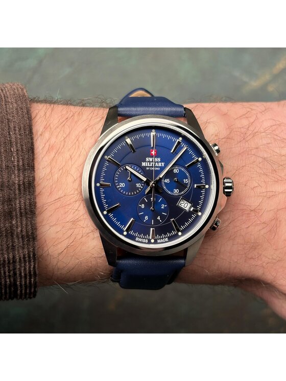 Swiss Military by Chrono Swiss Military by Chrono Zegarek SM34107.12 Niebieski