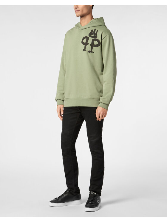 PHILIPP PLEIN PHILIPP PLEIN Felpa 9587 Verde Regular Fit