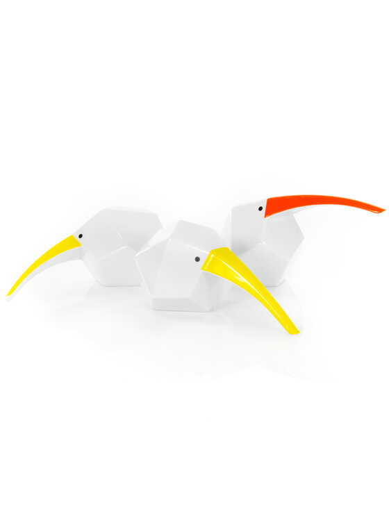 Ćmielów Design Studio Ćmielów Design Studio Figurka Ptak Kiwi Jedzące Biały