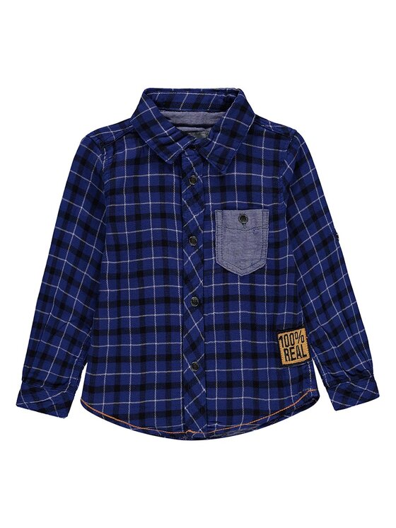 Kanz Kanz Koszula 1843453-0002 Granatowy Basic Fit
