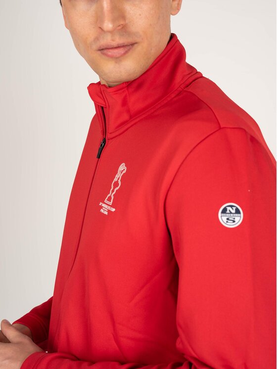 North Sails North Sails Felpa 45 1000 000 | Cowes Full Zip Rosso Regular Fit