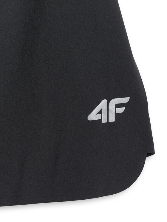 4F 4F Szorty sportowe RUNNING Czarny Regular Fit