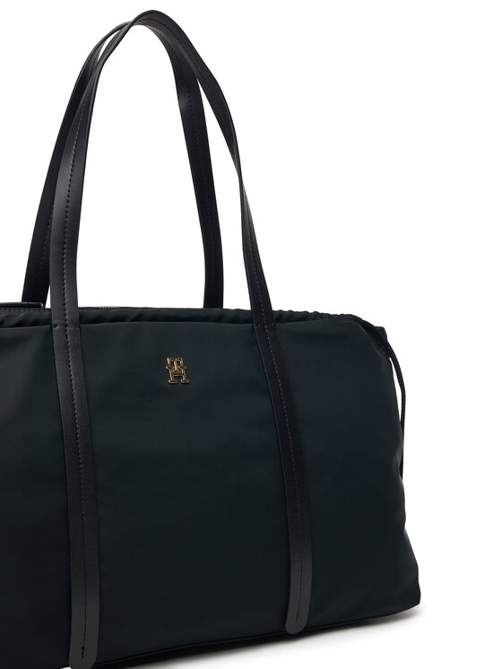 Tommy Hilfiger Tommy Hilfiger Handtasche Th Soft Nylon Hobo AW0AW18994 Schwarz