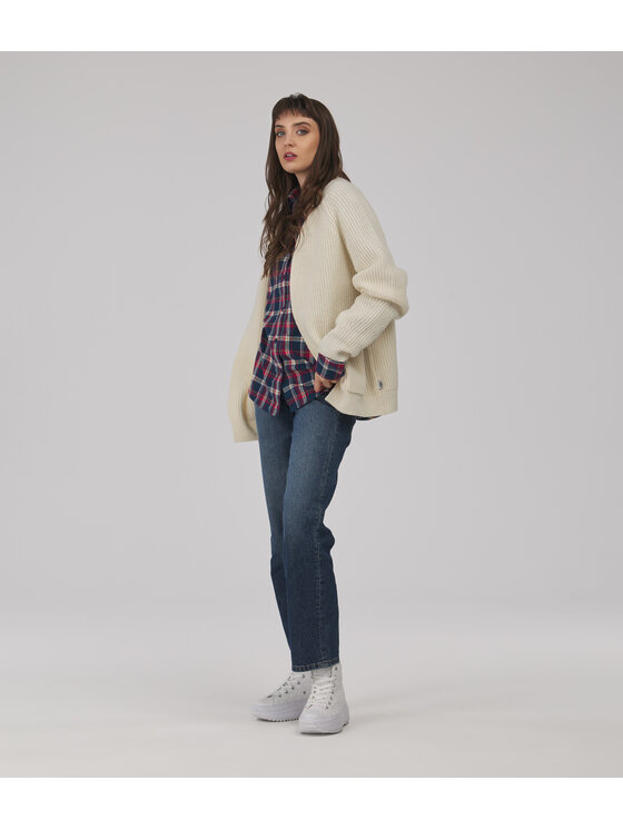 Lee Cooper Lee Cooper Sweter SANDRA Kremowy Oversize
