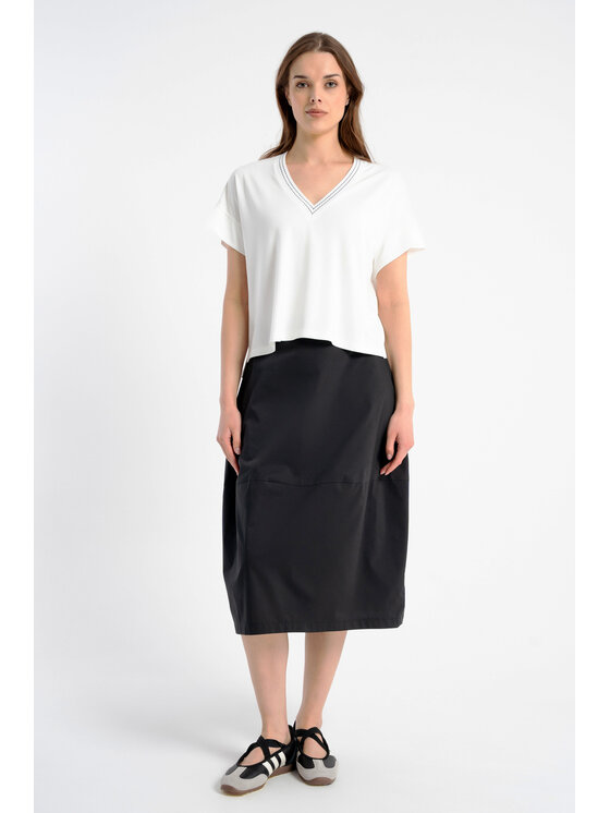 CLICK CLICK Φούστα midi 50-746 Μαύρο Shaped Fit