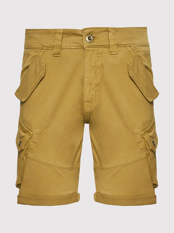 Alpha Industries Alpha Industries Bavlnené šortky Combat 116210 Hnedá Regular Fit