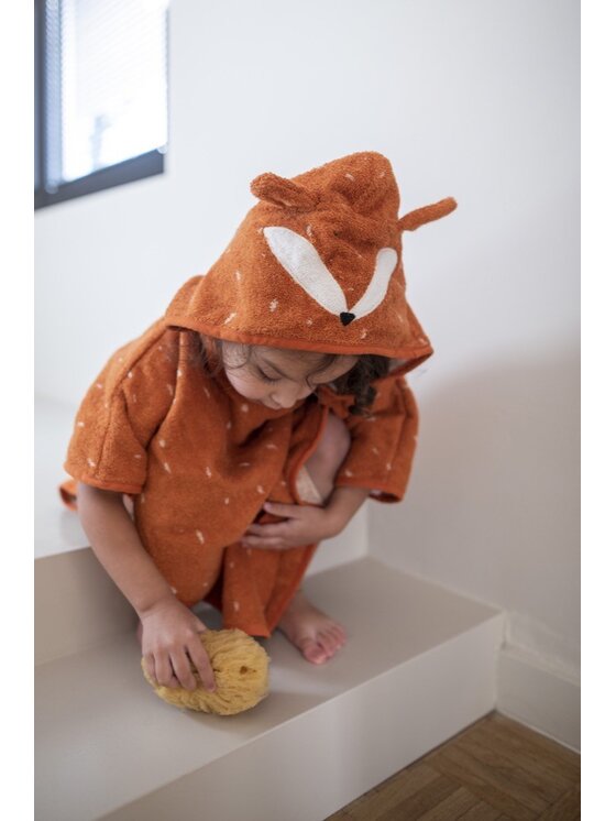 Trixie Baby Trixie Baby Ponczo Ponczo Kąpielowe z Kapturem - Lis Pomarańczowy
