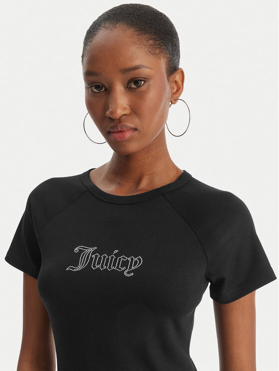 Juicy Couture Juicy Couture T-Shirt Baby JCWCT126317 Schwarz Slim Fit