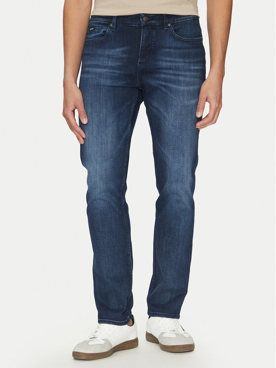 BOSS BOSS Jeans hlače H-Delaware 50538548 Mornarsko modra Slim Fit