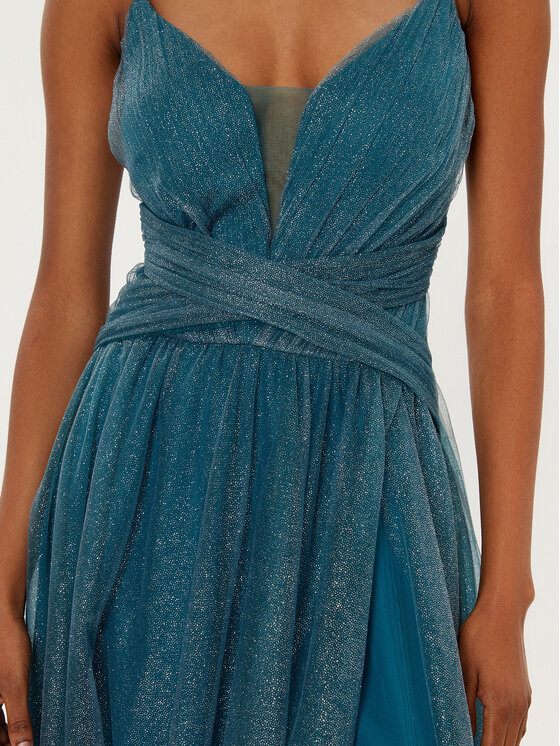 Fracomina Fracomina Abendkleid FQ24WD3006W52901 Blau Slim Fit