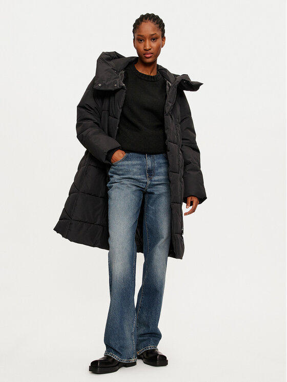 Vero Moda Vero Moda Télikabát Leonie Kate 10320520 Fekete Loose Fit