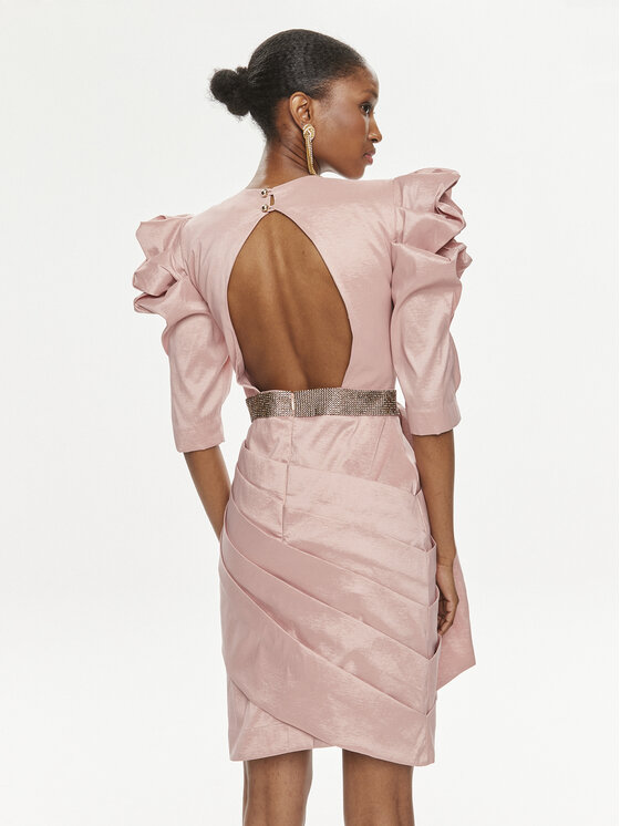 Babylon Babylon Kokteilinė suknelė S00868 Rožinė Regular Fit