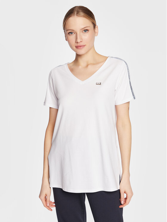 EA7 Emporio Armani T shirt 3RTT43 TJDZZ 1100 Blanc Relaxed Fit