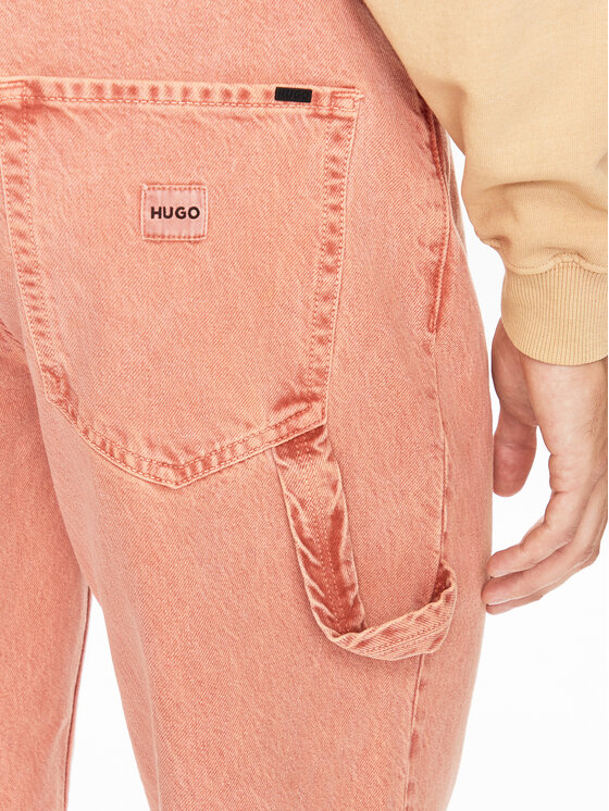HUGO Hugo Дънкови шорти 50489893 Оранжев Regular Fit