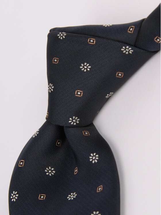 LARS LARS Krawat P3552 Granatowy