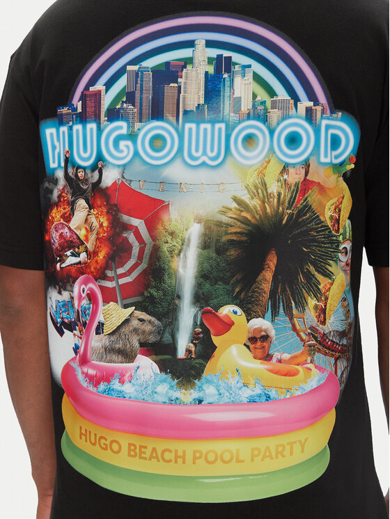 HUGO HUGO T-shirt Duwood 50538512 Crna Relaxed Fit