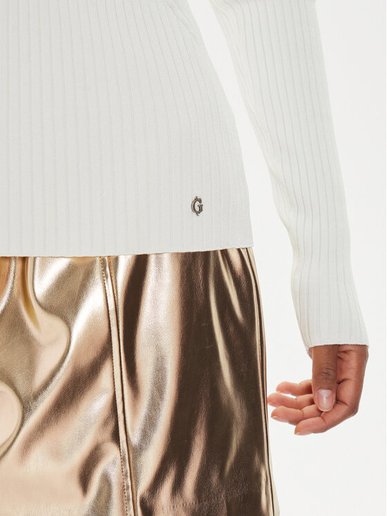 Guess Guess Пуловер Destiny W4YR17 Z37K0 Бял Pullover Fit