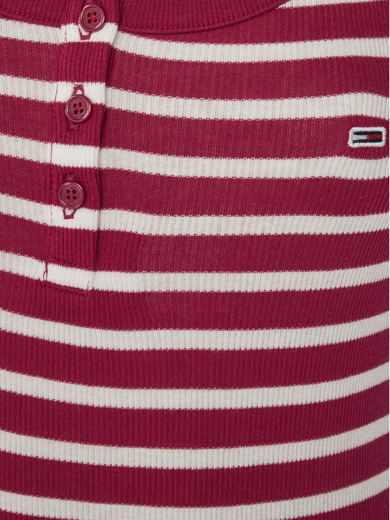 Tommy Jeans Tommy Jeans Vsakodnevna obleka Essential DW0DW19447 Rdeča Slim Fit
