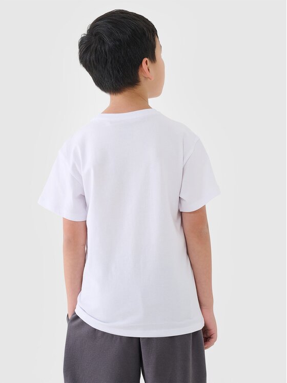 4F 4F T-Shirt 4FJWMM00TTSHM2331-10S Biały Oversize