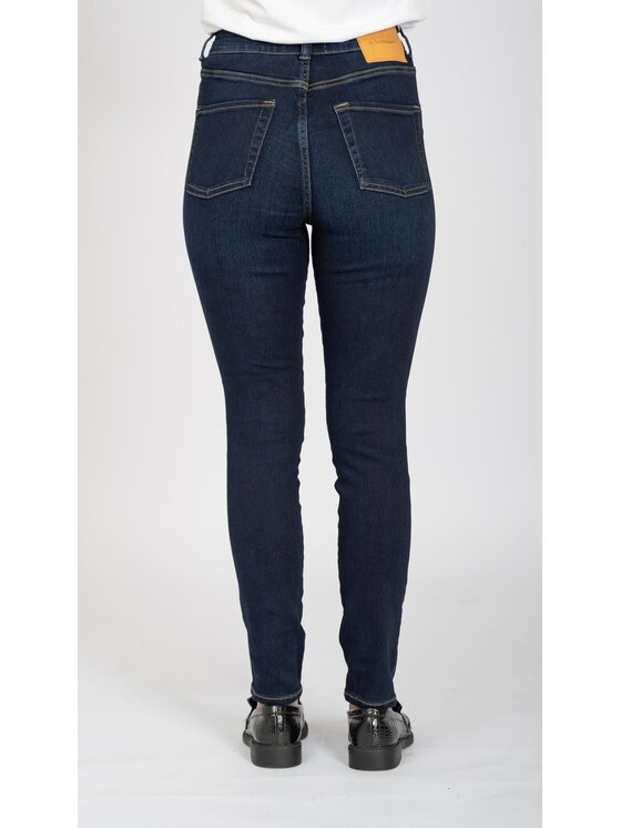 TeeShoppen TeeShoppen Jeansy Oryginalne jeansy Skinny Performance – ciemnoniebieski dżins Niebieski Skinny Fit