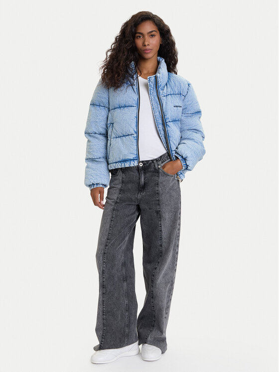 Guess Jeans Guess Jeans Winterjacke W5BL85 D6181 Blau Regular Fit