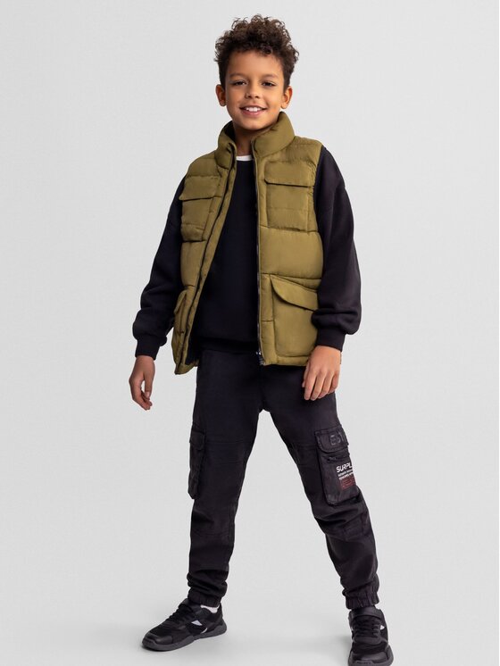 minoti minoti Kamizelka 29GILET250 Khaki Regular Fit