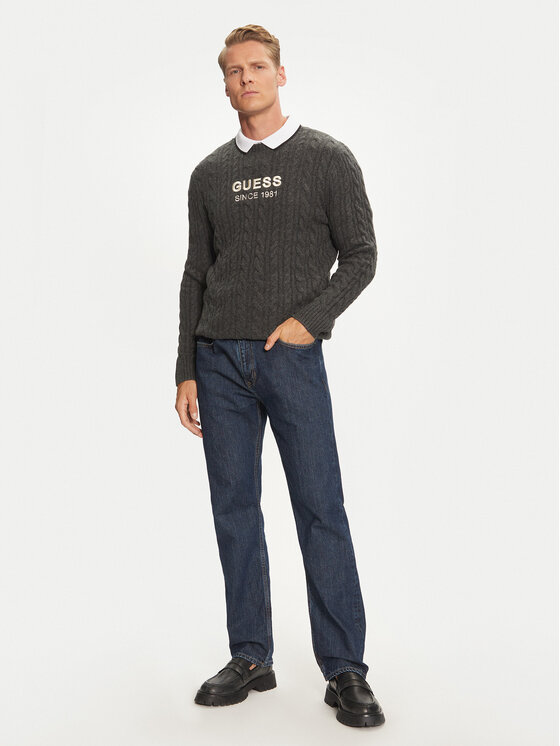 Guess Guess Sweter M4BR11 Z3HA2 Szary Regular Fit