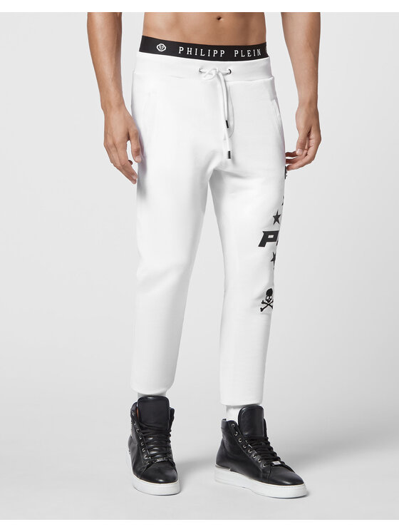 PHILIPP PLEIN PHILIPP PLEIN Jogger nohavice 3901 Biela Jogger Fit