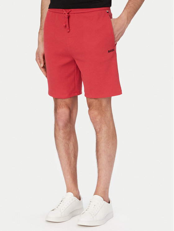 BOSS BOSS Спортивні шорти Waffle 50535884 Червоний Regular Fit