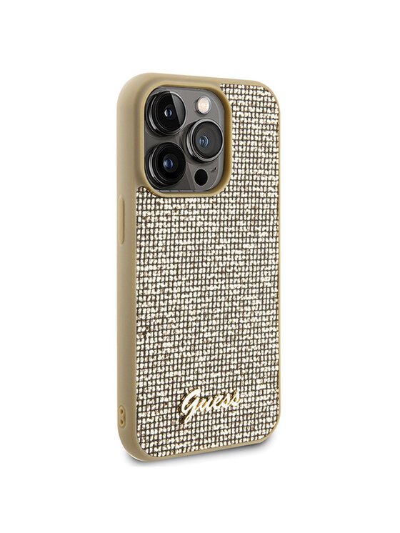 Guess Guess Etui na telefon iPhone 15 Pro Złoty