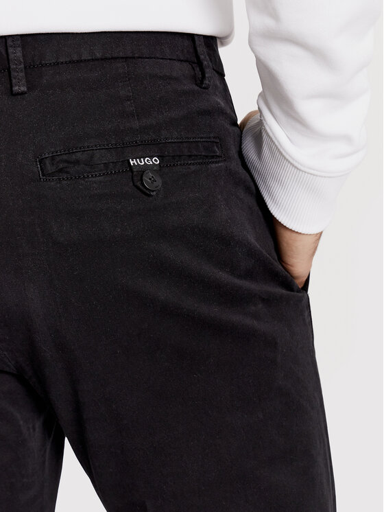 HUGO Hugo Hlače David204d 50437976 Crna Slim Fit