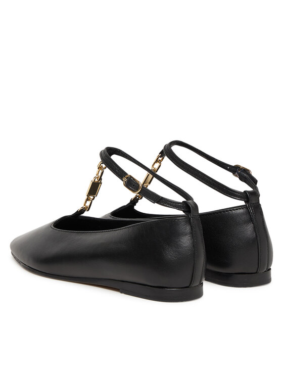 Tommy Hilfiger Tommy Hilfiger Baleríny Th-Bar Chain Ballet FW0FW09003 Černá