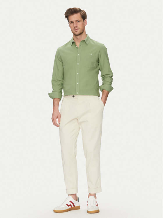 Blend Blend Košile 20718400 Zelená Regular Fit