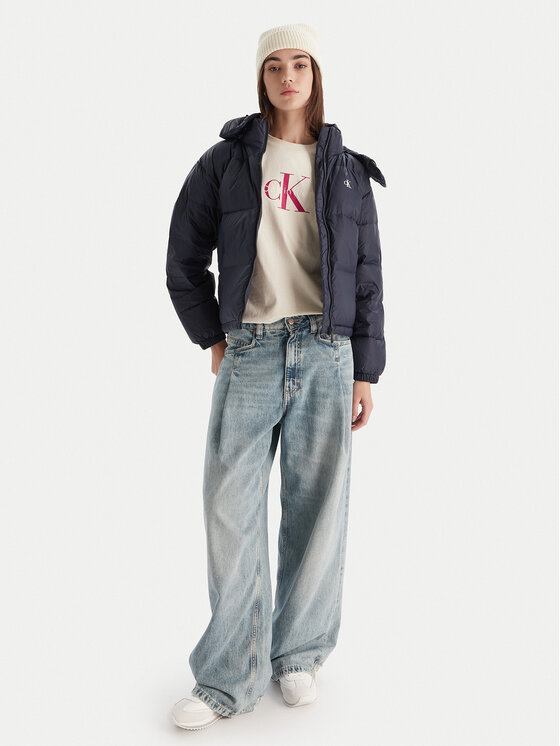 Calvin Klein Jeans Calvin Klein Jeans Pehelykabát Essential LV047D501G Sötétkék Relaxed Fit