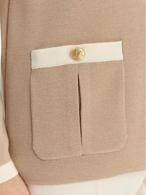 Luisa Spagnoli Luisa Spagnoli Cardigan Meridien 100357 Bej Regular Fit